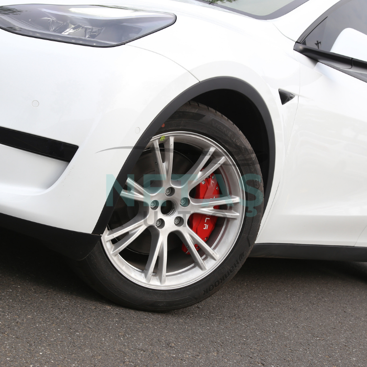 Tesla Model Y Ön Arka Fren Kaliper Kapağı Takımı – 4 Renk Seçeneği / Alüminyum, Sportif Görünüm Kırmızı