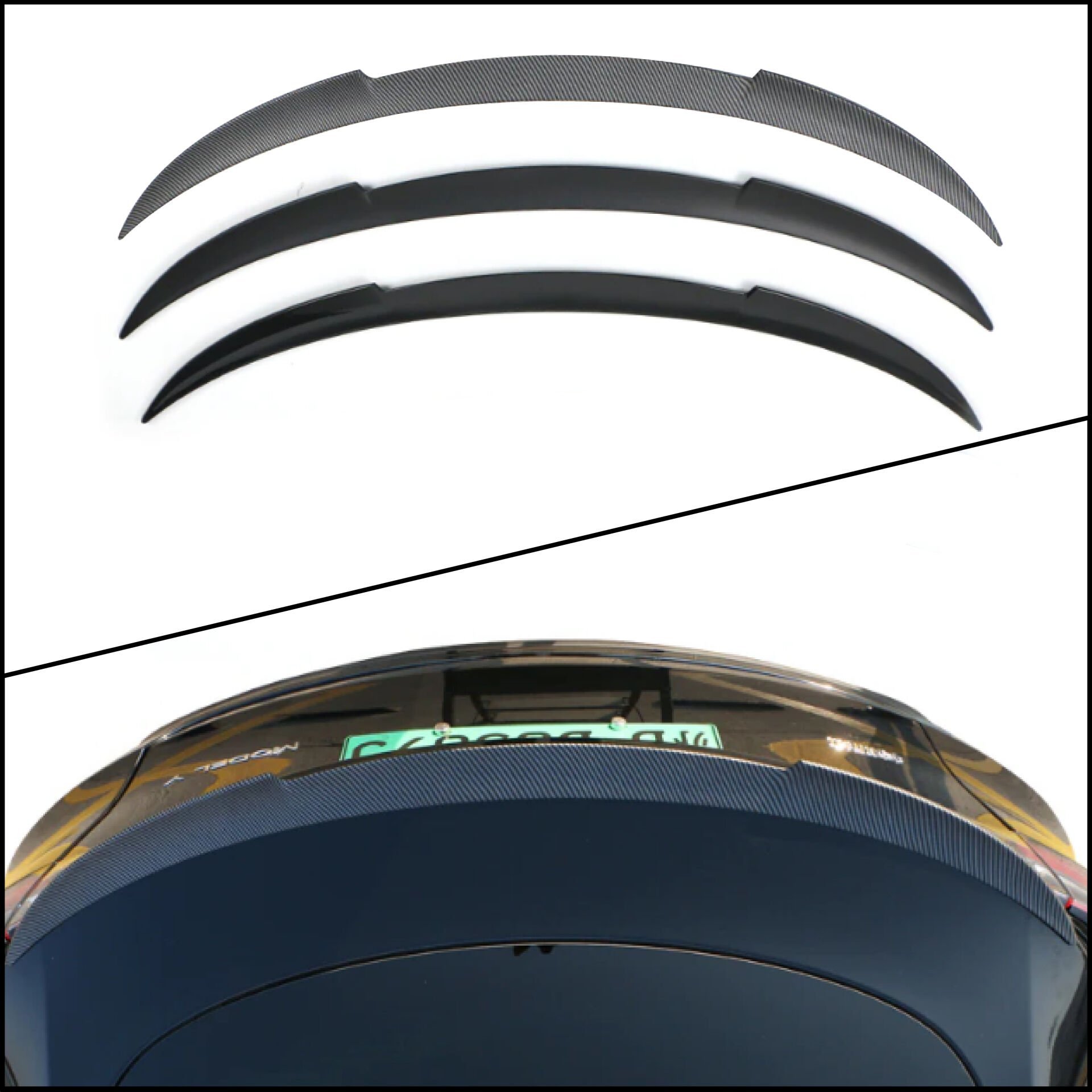 Tesla Model Y Sport Tip Arka Spoiler – Mat/Parlak Siyah, Mat Karbon - Aerodinamik & Su Geçirmez Mat Karbon