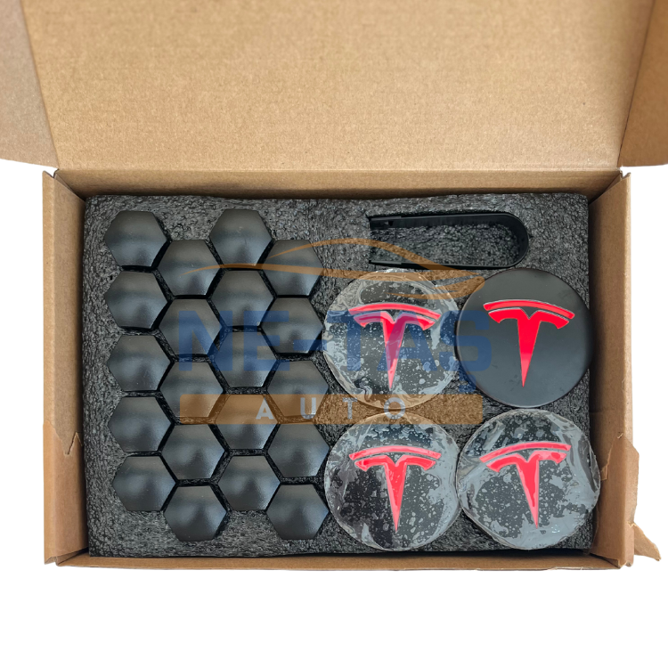 Tesla Model Y 2019-2025 Orijinal Alüminyum Jant Göbek ve Bijon Kapakları