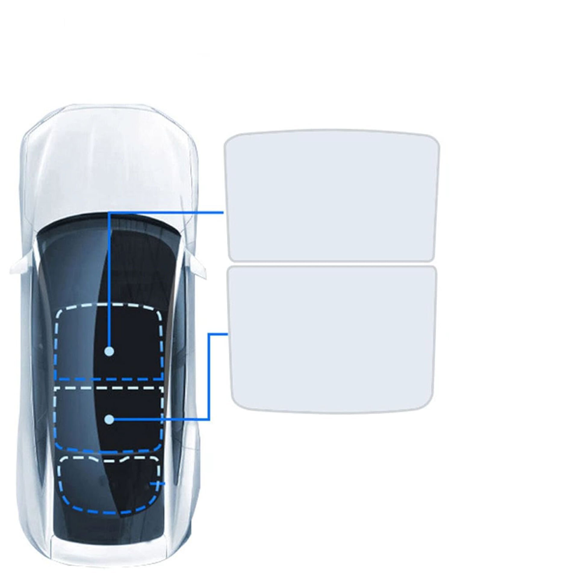 Tesla Model Y 2019-2025 Cam Tavan Güneşlik Esnek Telli