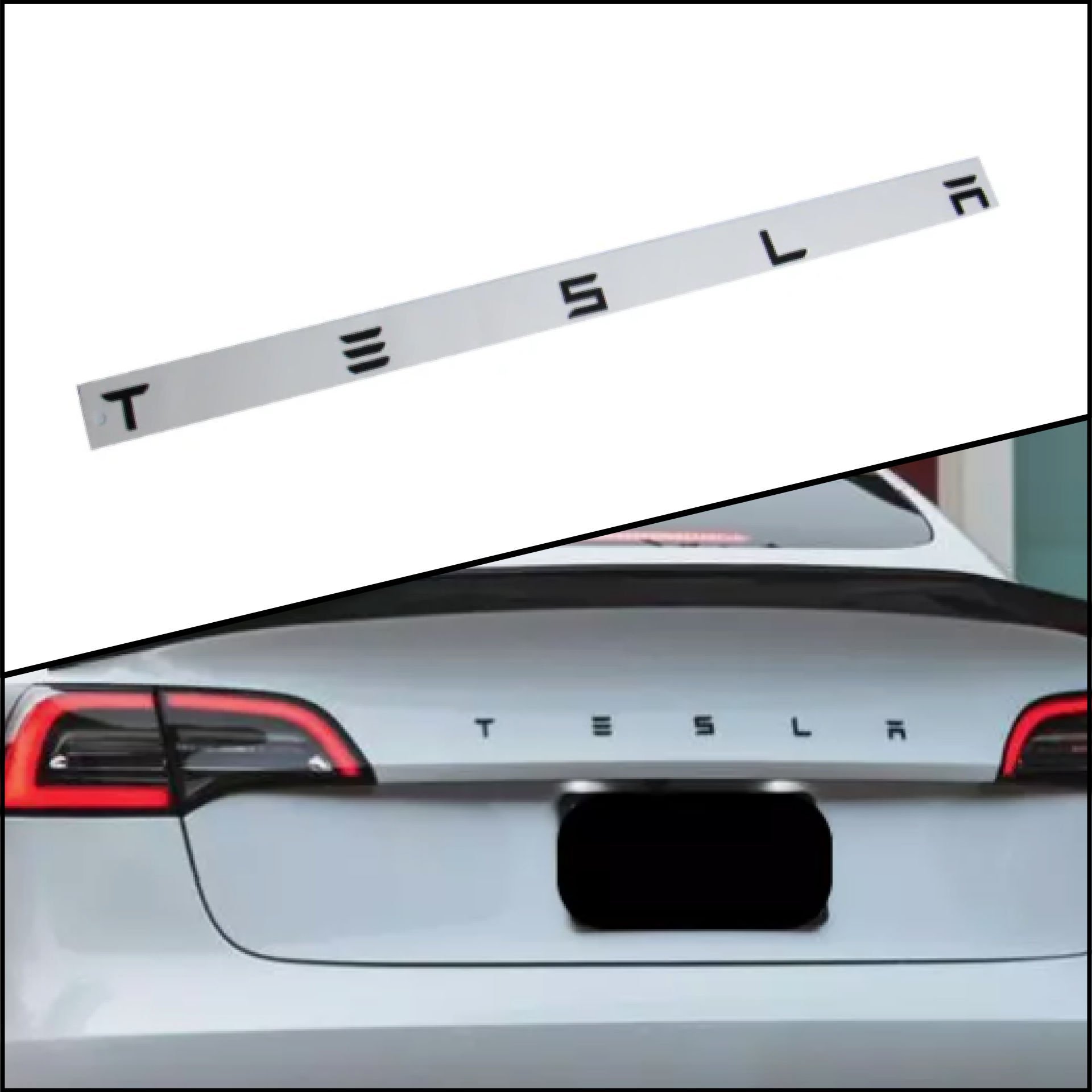Tesla Model Y 2019-2025 // Model 3 Bagaj Yazısı - 3D