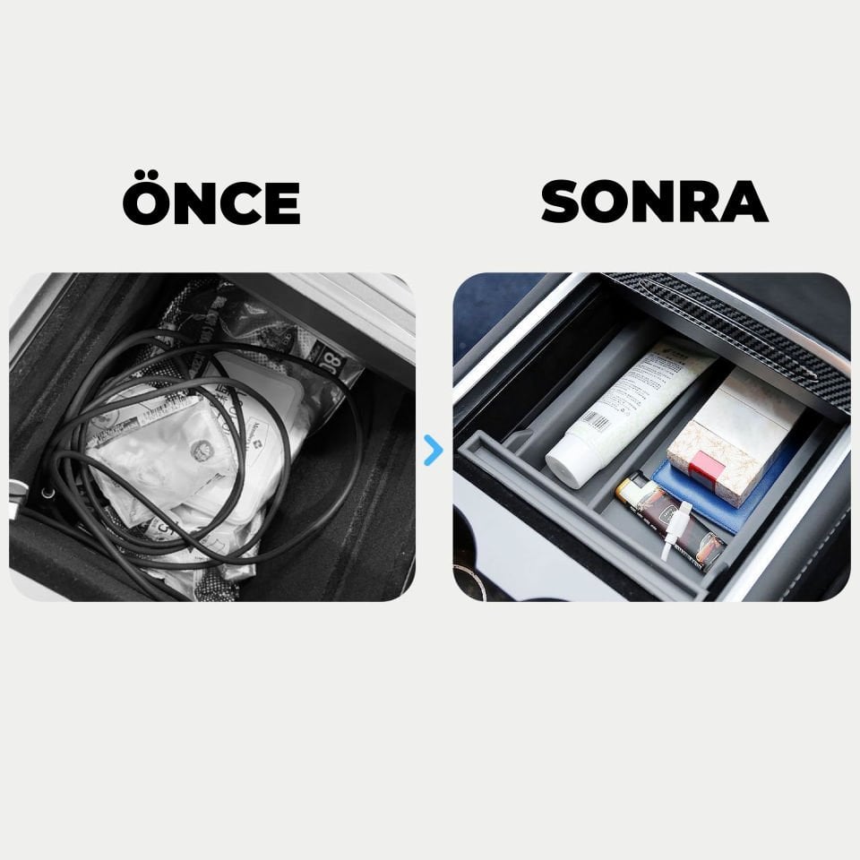 Tesla Model Y 2019-2024 Orta Konsol Saklama Kabı Düzenleyici