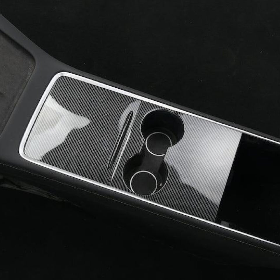 Tesla Model Y 2019-2024 // Model 3 Orta Konsol Kaplaması Mat Karbon