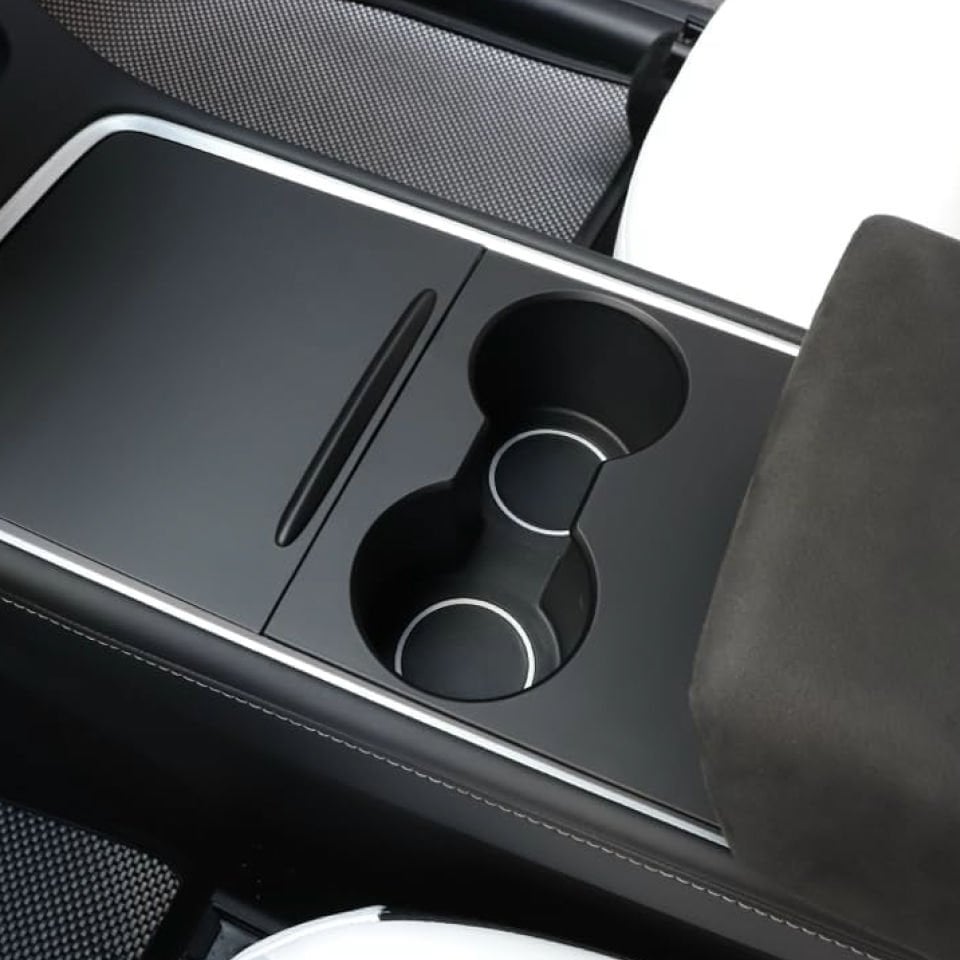 Tesla Model Y 2019-2024 // Model 3 Orta Konsol Kaplaması Mat Karbon