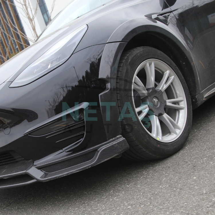 Tesla Model Y 2019-2025 Sis Farı Kaşı Stil 2 Parlak Siyah