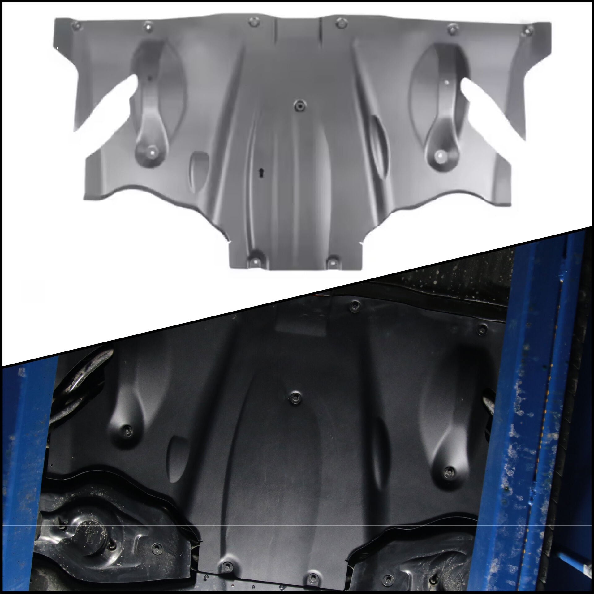 Tesla Model Y 2019-2024 Arka Alt Koruyucu Muhafaza Ses Yalıtımlı