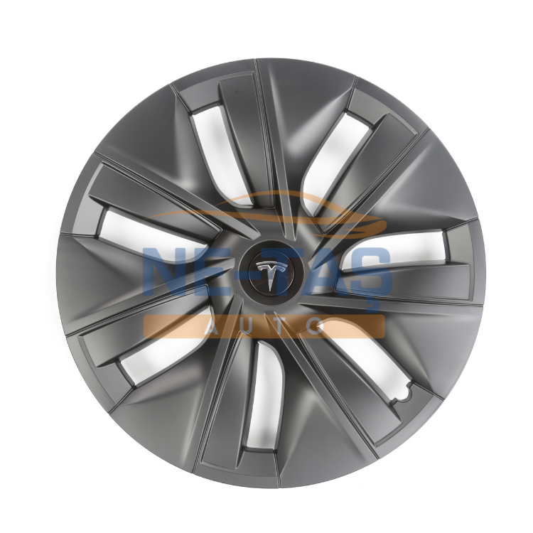 Tesla Model Y 2019-2024 Jant Kapakları Stil 7 – Mat Siyah (4,lü Set)