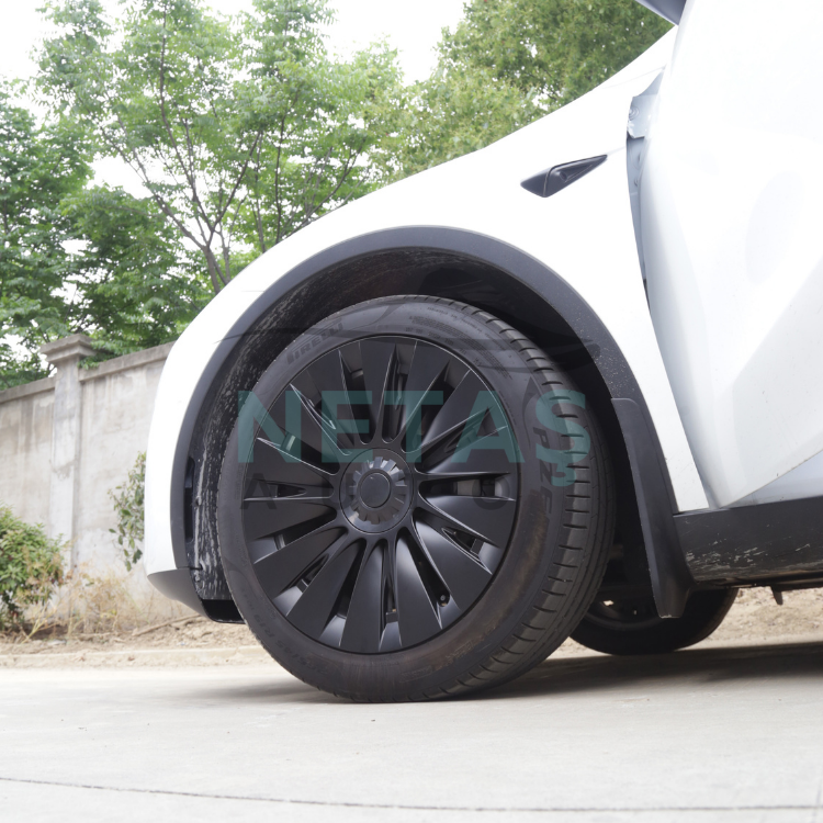 Tesla Model Y 19'' Uberturbine V2 Jant Kapakları – Mat Siyah / ABS Koruma