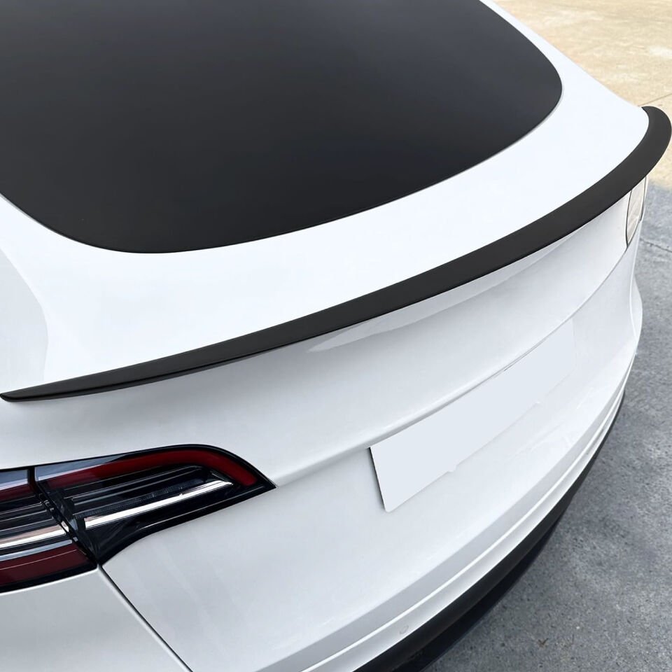 Tesla Model Y Arka Bagaj Spoiler – Parlak Siyah, Mat Siyah, Mat Karbon - Aerodinamik & Su Geçirmez