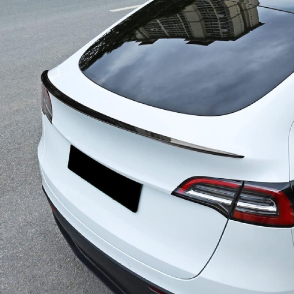 Tesla Model Y Arka Bagaj Spoiler – Parlak Siyah, Mat Siyah, Mat Karbon - Aerodinamik & Su Geçirmez