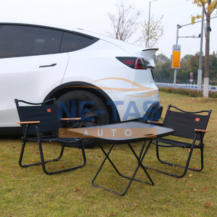 Tesla Model Y Juniper 2025- // Model Y 2019-2025 Katlanabilir Piknik & Kamp Masası (Arka Bagaj İçi Uyumlu)