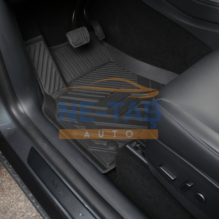 Tesla Model Y Juniper 2025 - // Model Y 2019-2025 Ön Arka Kauçuk Paspas Takımı (Desenli)