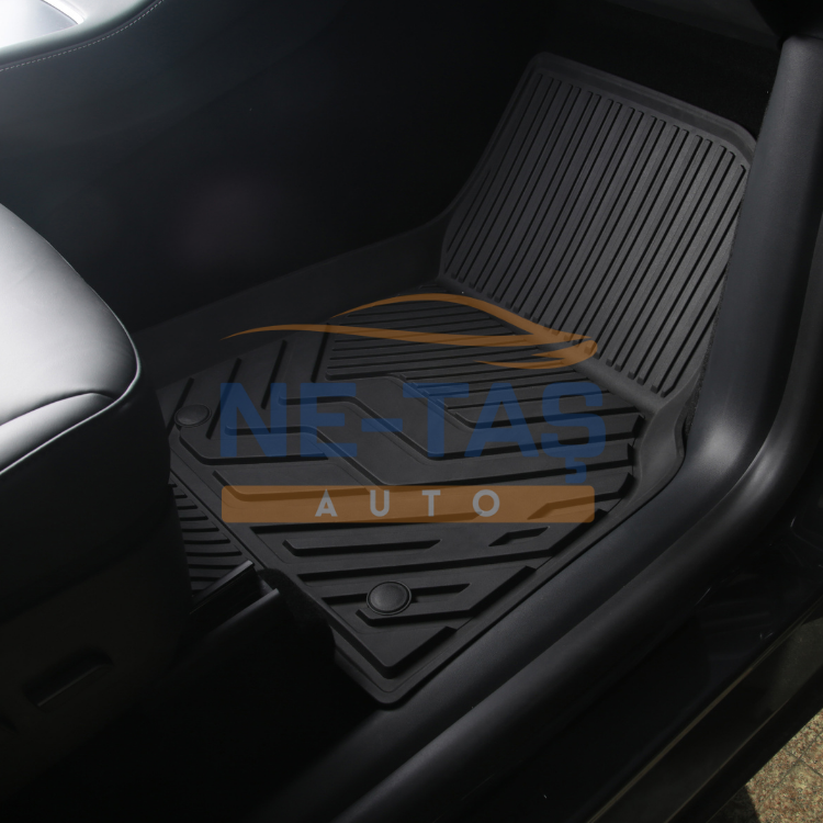 Tesla Model Y Juniper 2025 - // Model Y 2019-2025 Ön Arka Kauçuk Paspas Takımı (Desenli)