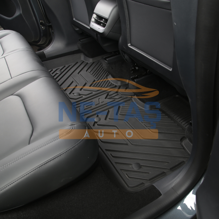 Tesla Model Y Juniper 2025 - // Model Y 2019-2025 Ön Arka Kauçuk Paspas Takımı (Desenli)