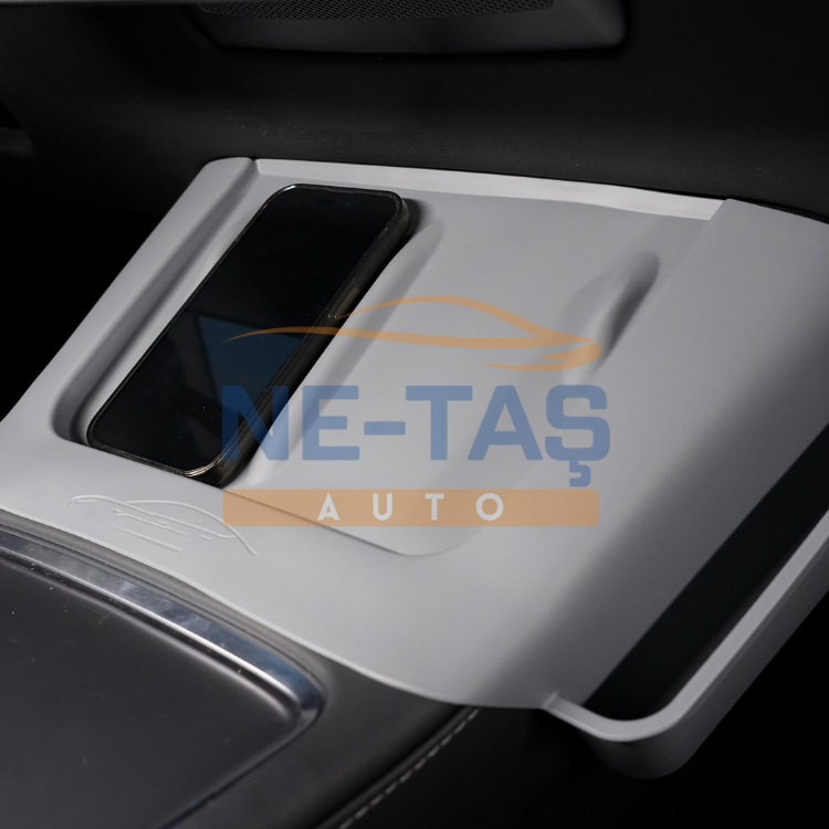 Tesla Model Y 2019-2024 Şarj Kesme Pedi Silikon V2 Gri