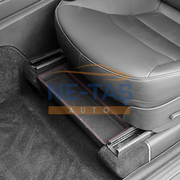 Tesla Model Y 2019-2024 Koltuk Altı Saklama Kutusu (Flock)