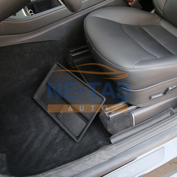 Tesla Model Y 2019-2025 Koltuk Altı Saklama Kutusu (Flock)