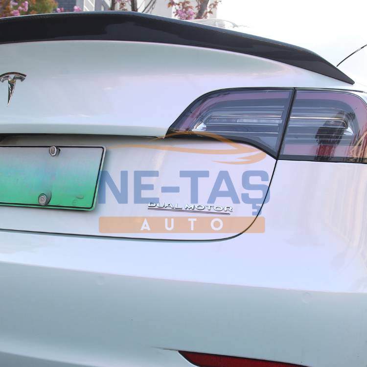 Tesla Model Y Juniper 2025 - // Model Y 2019-2025 Arka Dual Motor Yazısı Siyah