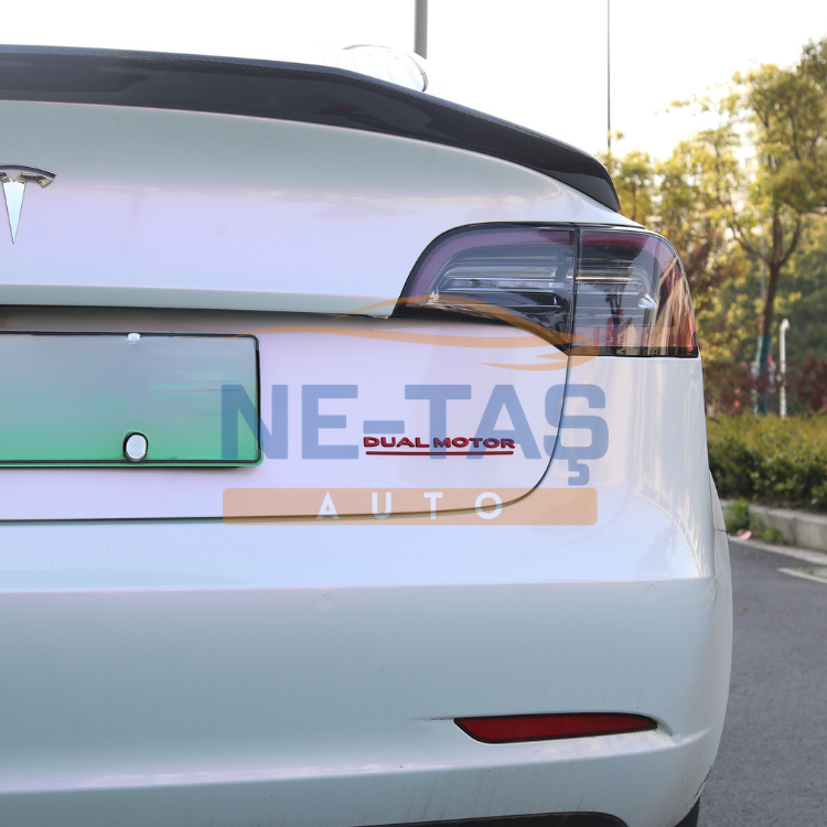 Tesla Model Y Juniper 2025 - // Model Y 2019-2025 Arka Dual Motor Yazısı Siyah