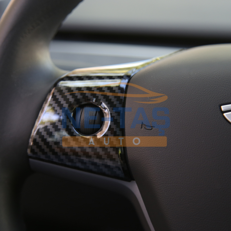 Tesla Model Y 2019-2025 Direksiyon Tuş Takımı Mat Karbon