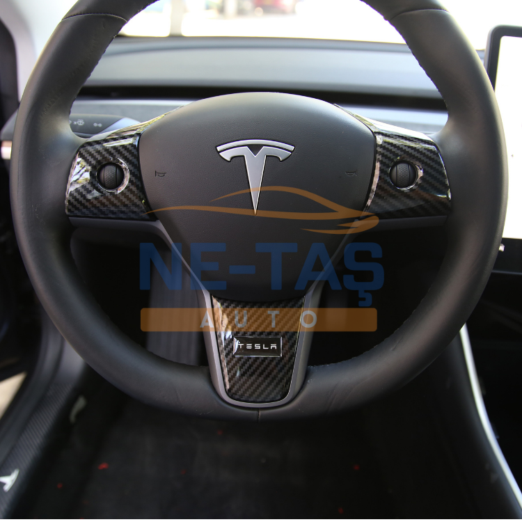 Tesla Model Y 2019-2025 Direksiyon Tuş Takımı Mat Karbon