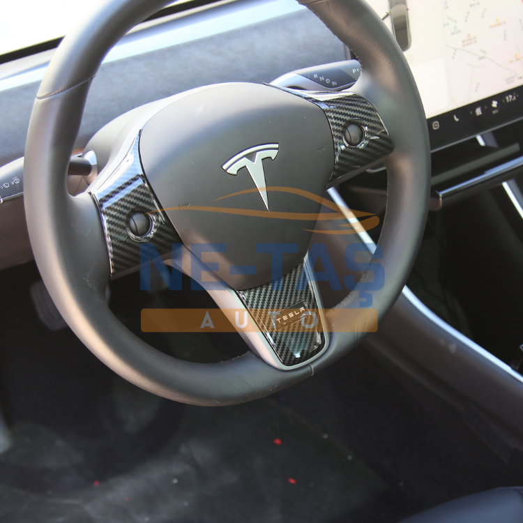 Tesla Model Y 2019-2025 Direksiyon Tuş Takımı Mat Karbon