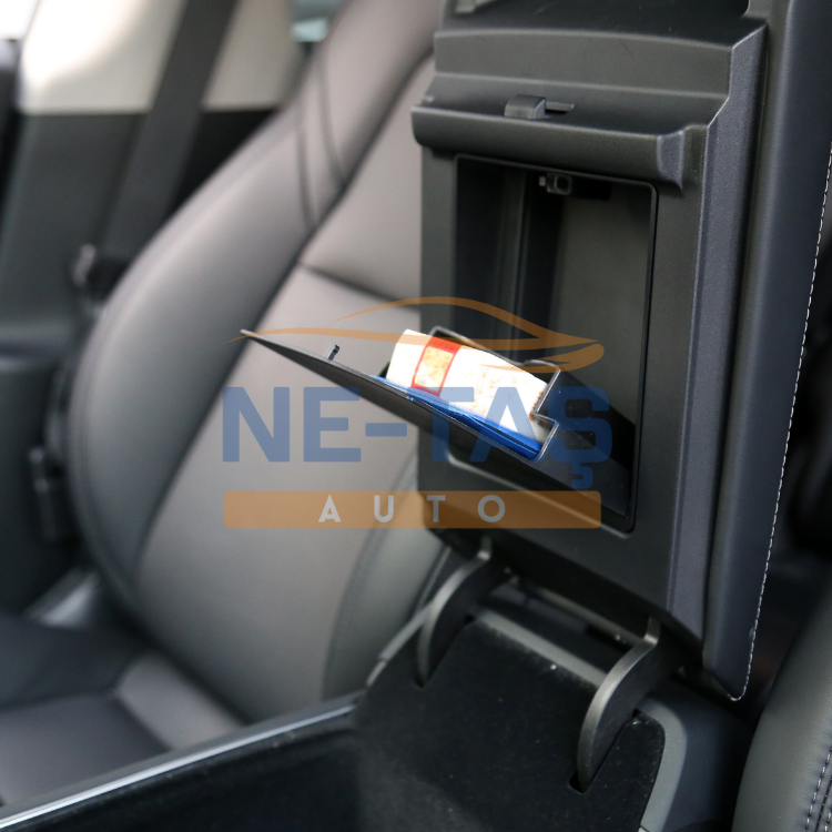 Tesla Model Y 2019-2025 Kol Dayama Arka Saklama Kutusu Bölmeli