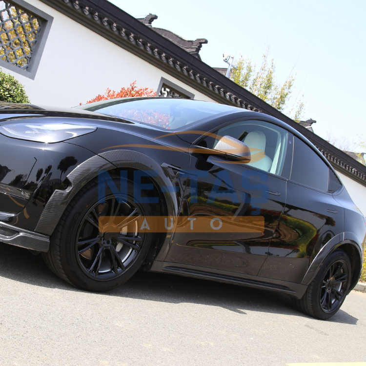 Tesla Model Y 2019-2025 S-Sport V2 Jant Kapağı Parlak Siyah