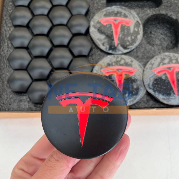 Tesla Model Y 2019-2025 Orijinal Alüminyum Jant Göbek ve Bijon Kapakları