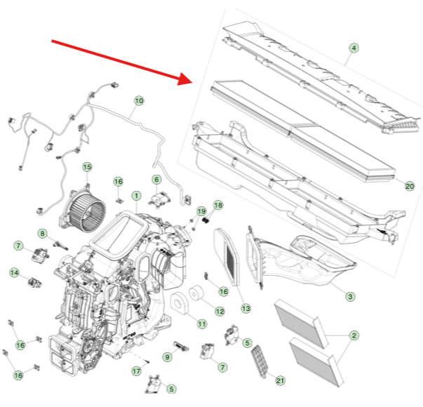 Tesla Model Y 2019-2024 Hava Alt Filtre Set Sağ-Sol Kutu İçi 2 Adet Avrupa Üretim (Montaj)