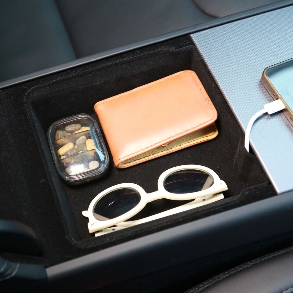 Tesla Model Y Juniper 2025 - Kol Dayama Saklama Kutusu Düzenleyici Flock