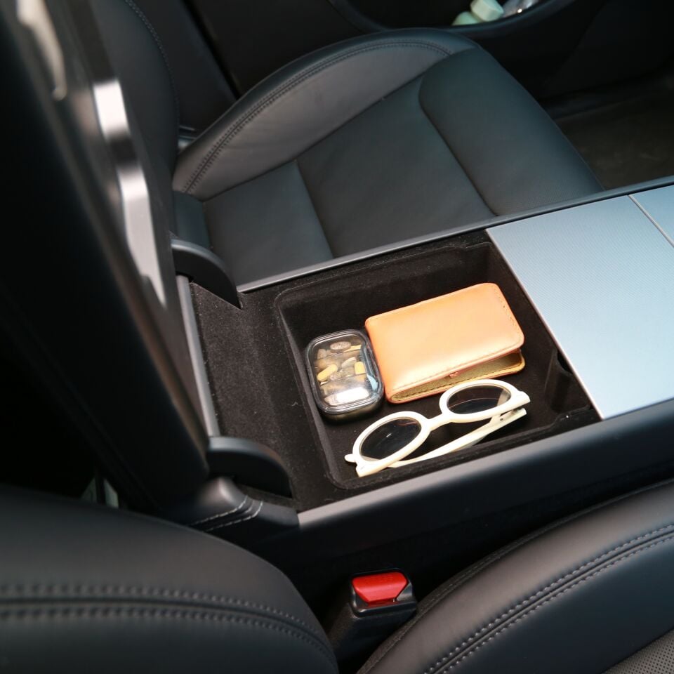 Tesla Model Y Juniper 2025 - Kol Dayama Saklama Kutusu Düzenleyici Flock