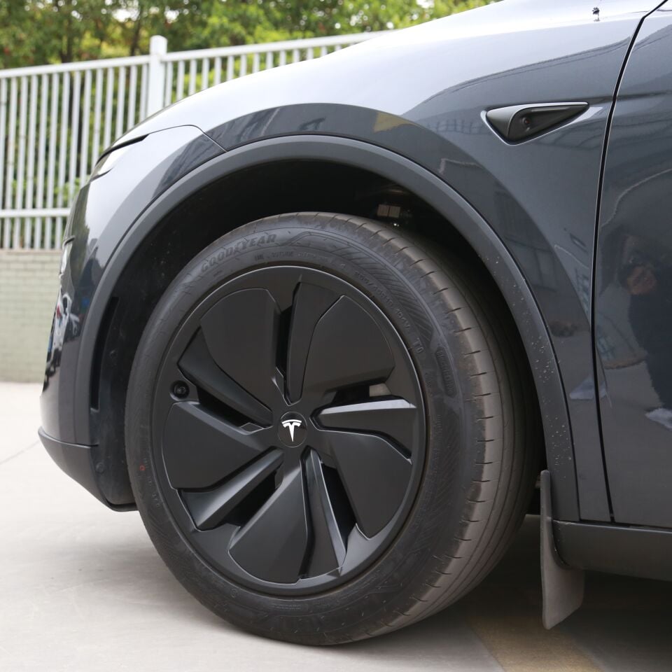Tesla Model Y Juniper 2025 - / 19 İnç Jant Kapağı V2 Mat Siyah