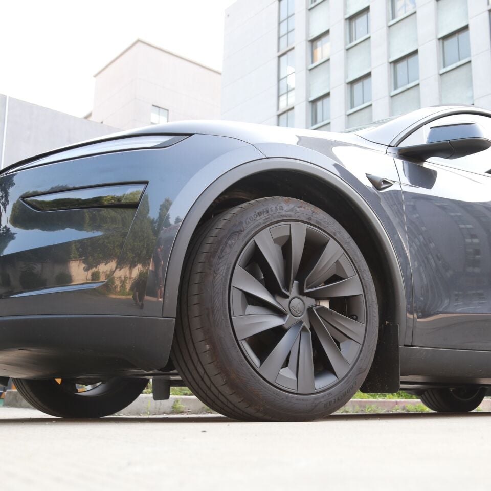 Tesla Model Y Juniper 2025 – 19 İnç V6 Mat Siyah Jant Kapağı (4’lü Set)