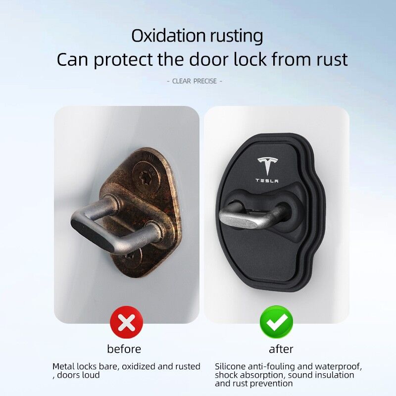 Tesla Model Y Juniper 2025 & Model Y 2019-2024 Kapı Kilit Lastiği – 4\'lü Takım