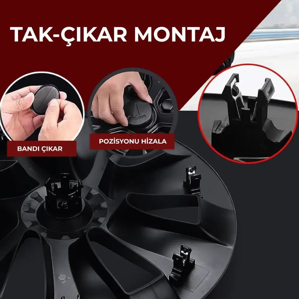 Tesla Model Y 2019-2024 Cybertruck Jant Kapakları (4'lü Set)