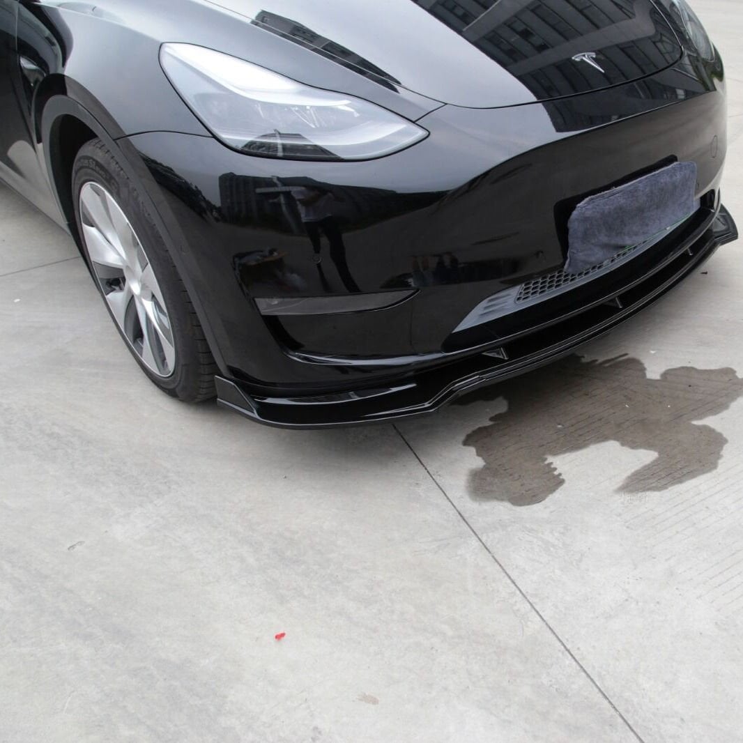 Tesla Model Y 2019-2024 Ön Tampon Lip (Parlak Siyah)