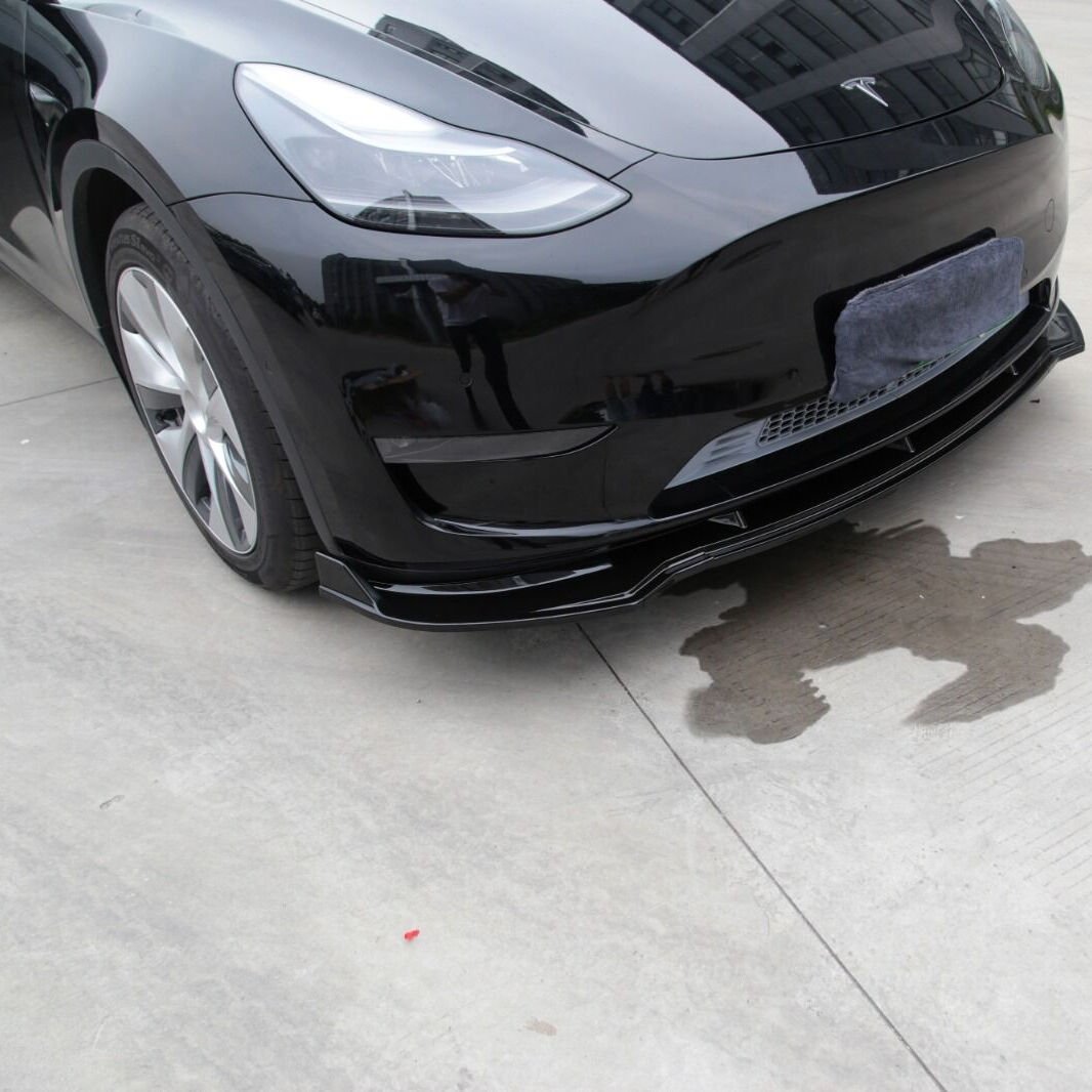 Tesla Model Y 2019-2024 Ön Tampon Lip (Parlak Siyah)