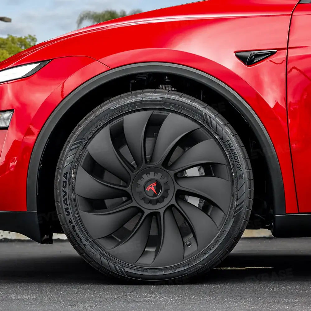 Tesla Model Y Juniper 2025- / Uberturbine Mat Siyah Jant Kapağı (4,lü Set)