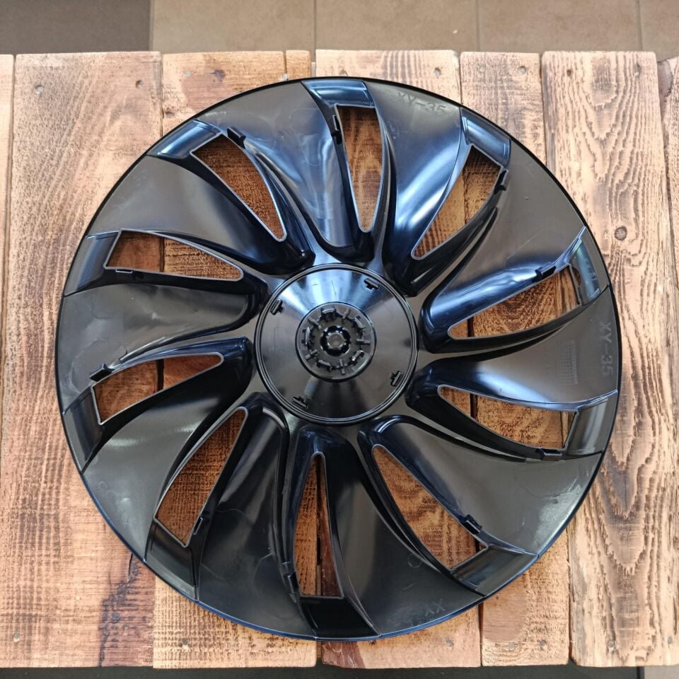 Tesla Model Y Juniper 2025- / Uberturbine Mat Siyah Jant Kapağı (4,lü Set)