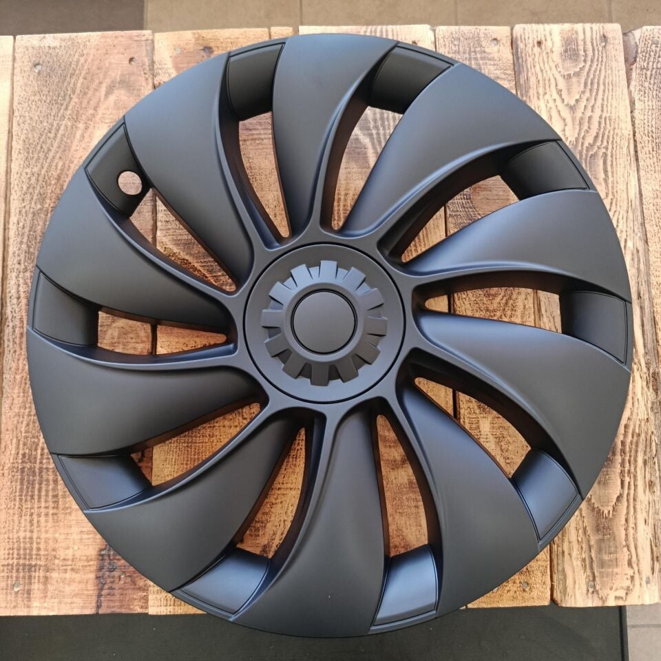 Tesla Model Y Juniper 2025- / Uberturbine Mat Siyah Jant Kapağı (4,lü Set)