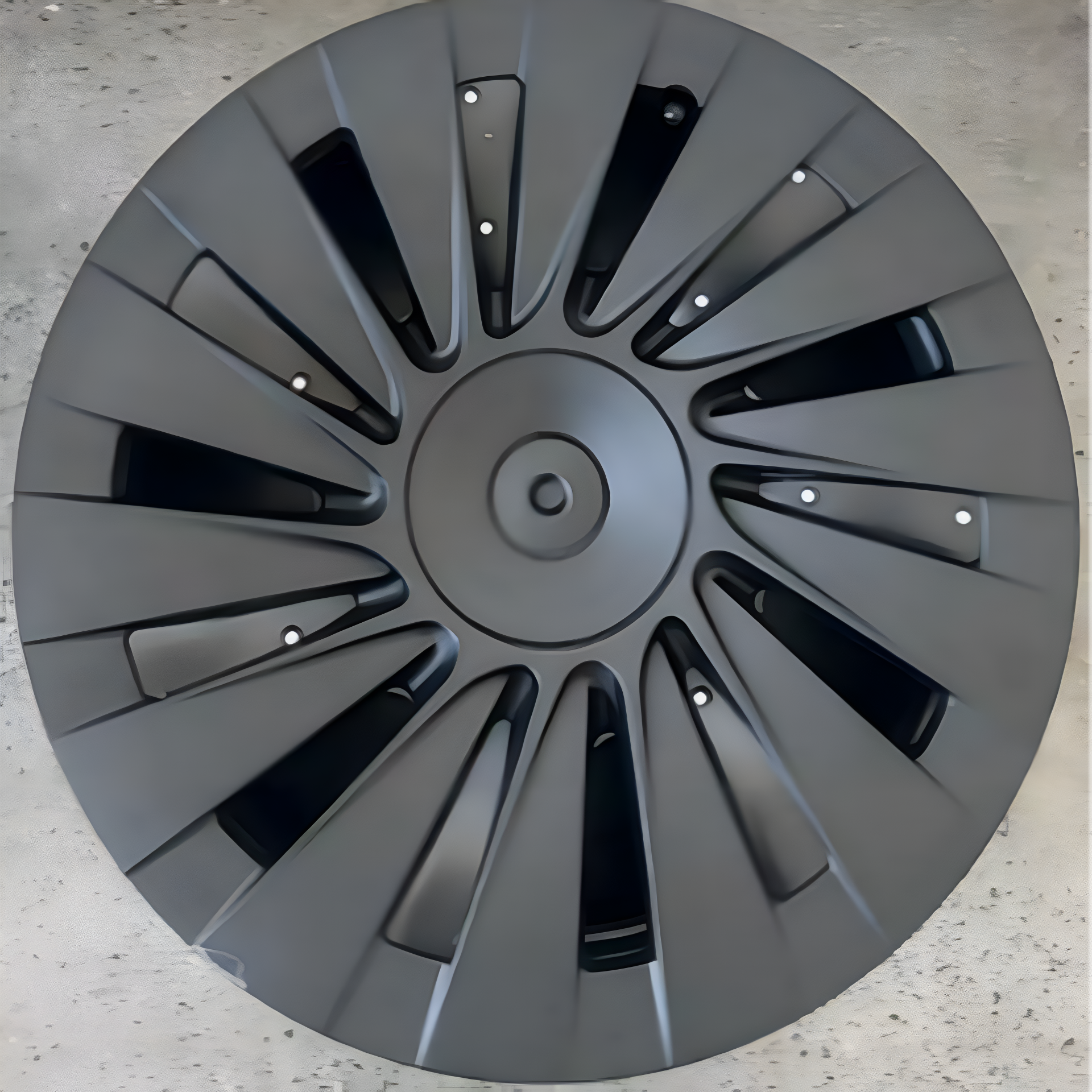 Tesla Model Y Juniper Standart Eco 2025- / 18 İnç Jant Kapağı Mat Siyah (4'lü Set)