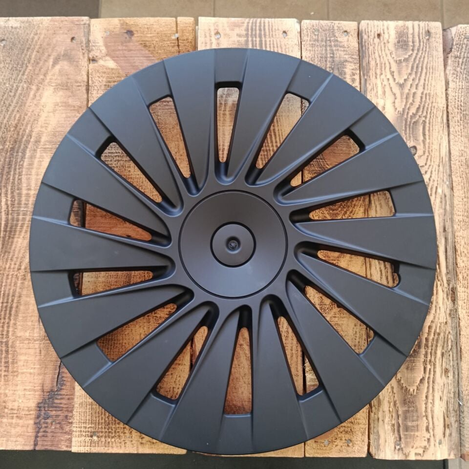 Tesla Model Y Juniper Standart Eco 2025- / 18 İnç Jant Kapağı Mat Siyah (4'lü Set)