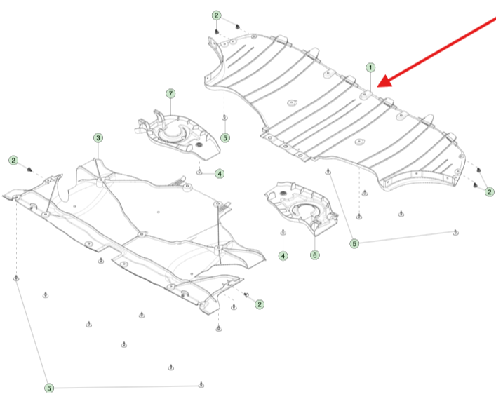 Tesla Model Y 2019-2024 Arka Tampon Alt Kapak ( Çin Menşei )