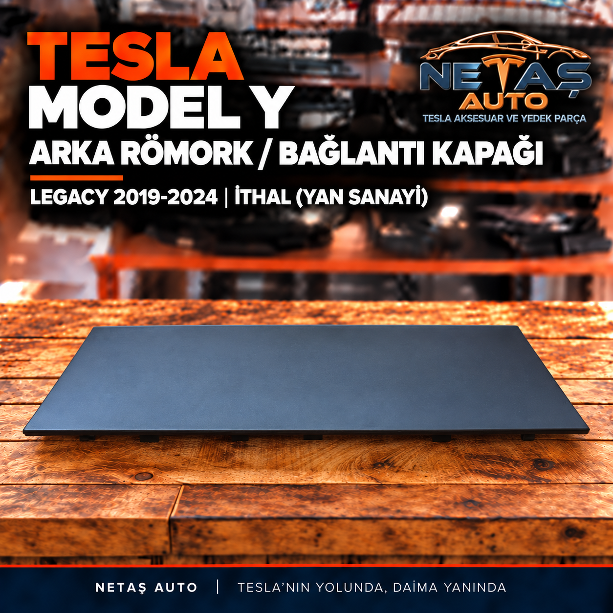 Tesla Model Legacy 2019-2024 Y Arka Römork Bağlantı Kapağı İthal (Yan Sanayi)