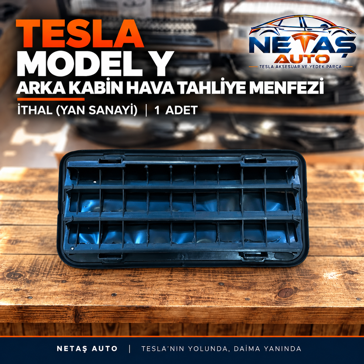 Tesla Model Y Arka Kabin Hava Tahliye Menfezi İthal (Yan Sanayi) 1 Adet