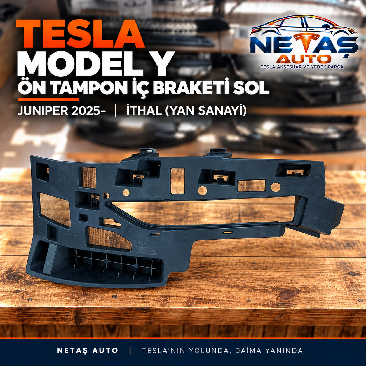 Tesla Model Y Juniper 2025- Ön Tampon İç Braketi Sol İthal (Yan Sanayi)