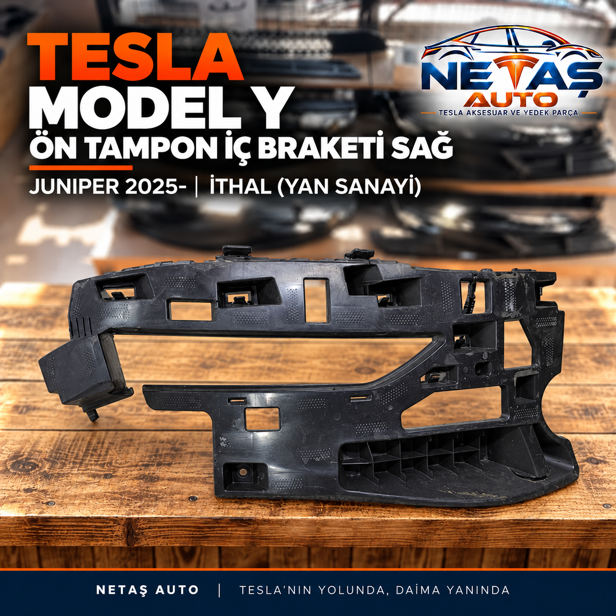 Tesla Model Y Juniper 2025- Ön Tampon İç Braketi Sağ İthal (Yan Sanayi)