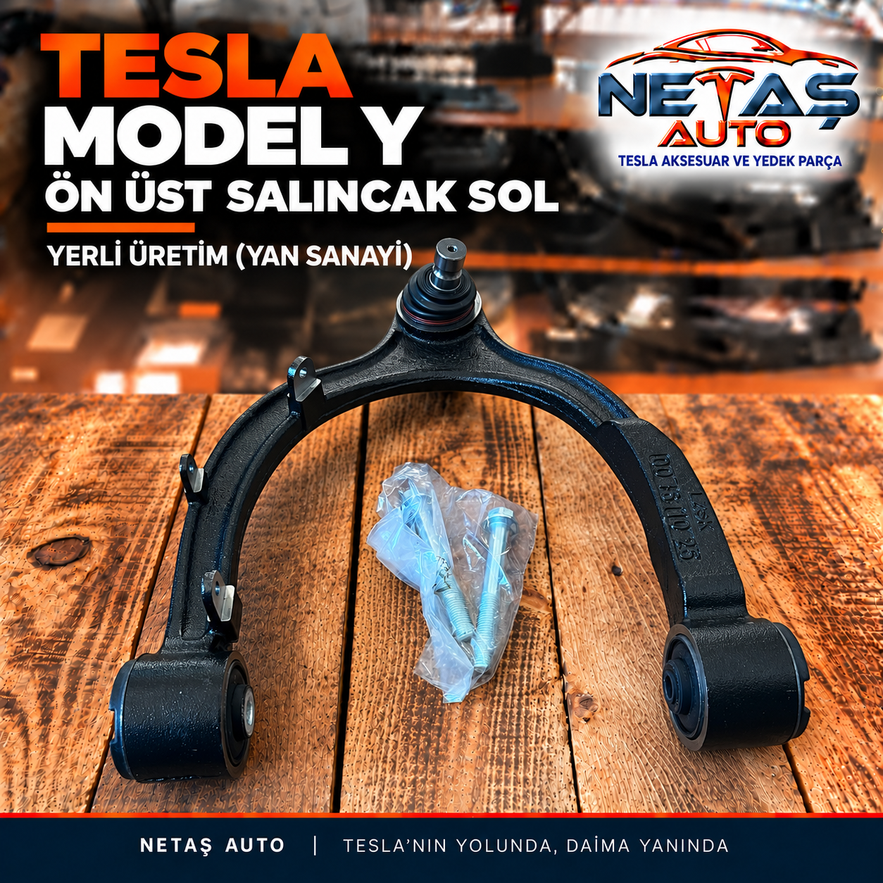 Tesla Model Y Ön Üst Salıncak Sol Yerli Üretim (Yan Sanayi)