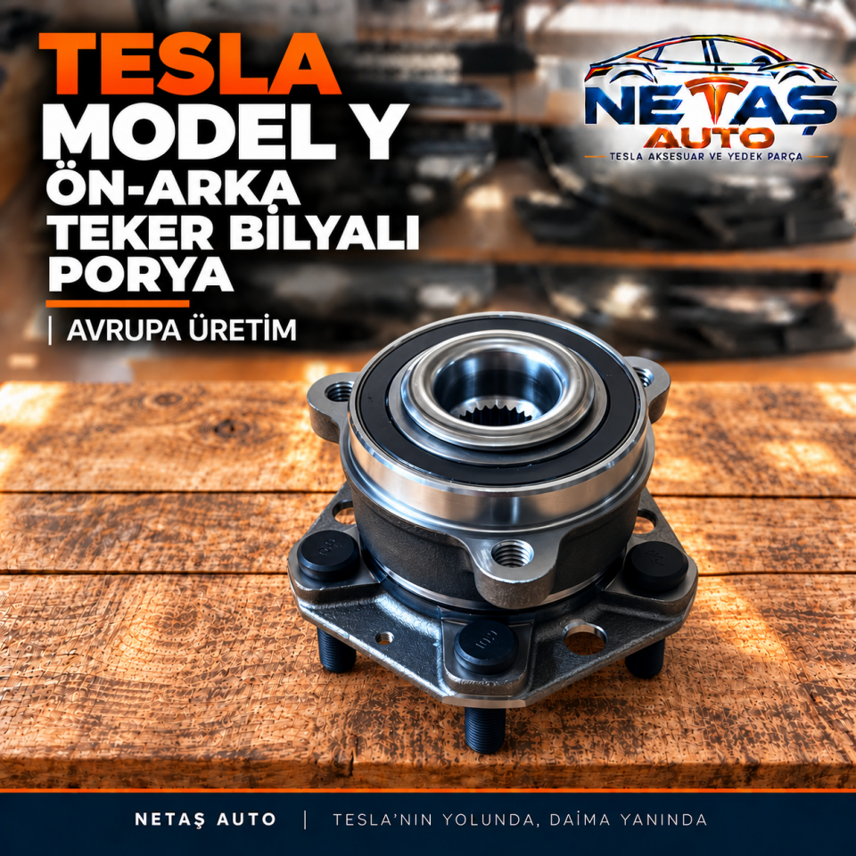 Tesla Model Y Ön-Arka Teker Bilyalı Porya Avrupa Üretim